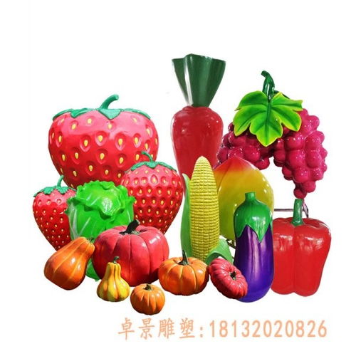 玻璃鋼仿真卡通蔬菜水果雕塑的藝術與生產 吉安樹脂雕塑廠的多元風采